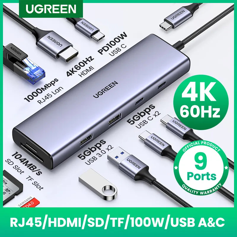 UGREEN MacBook HUB USB-C HDMI 100W