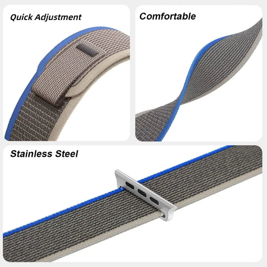 Apple Watch Two-Tone Nylon Trail Loop Band with Pull Tab