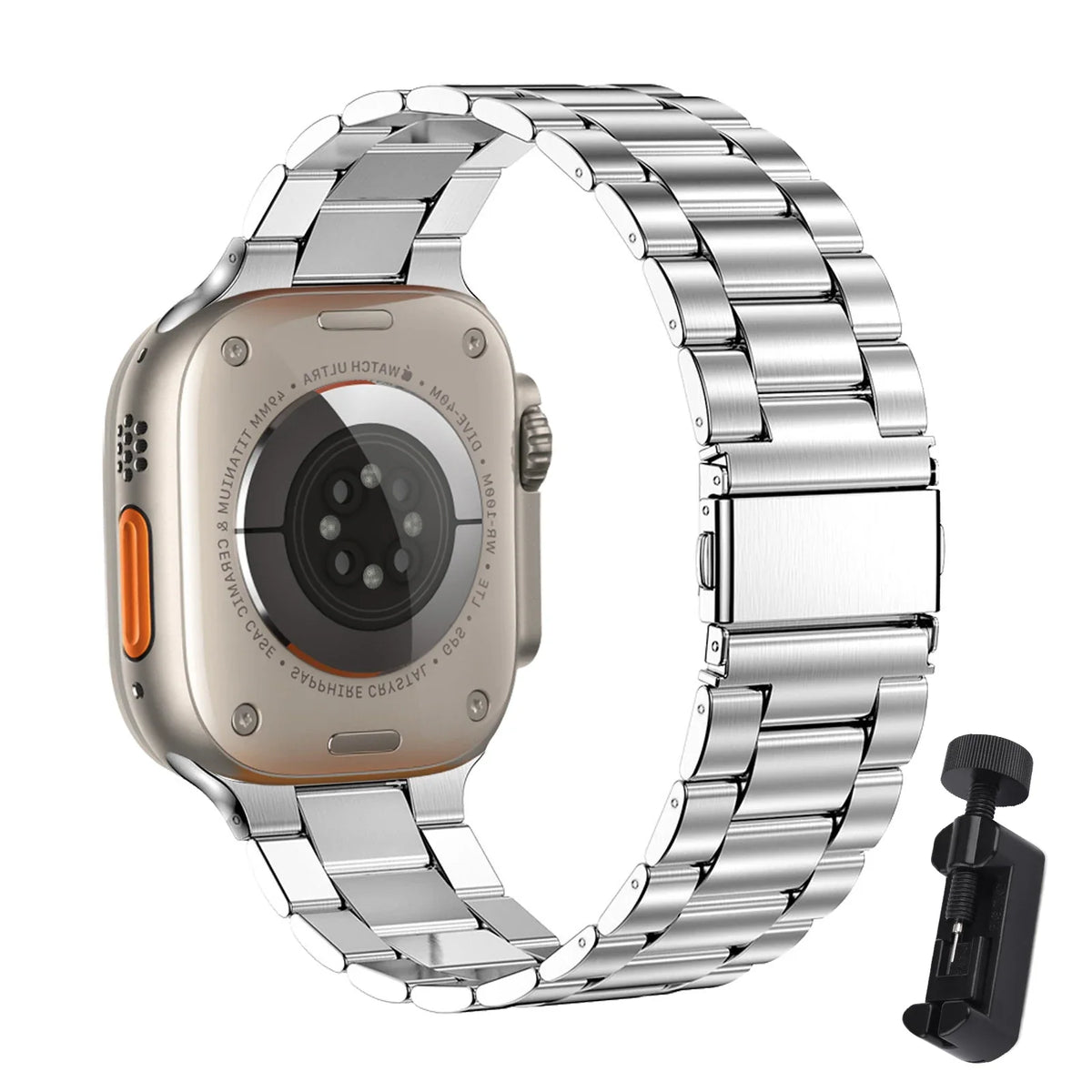 Apple Watch Three-Link Stainless Steel Bracelet Band