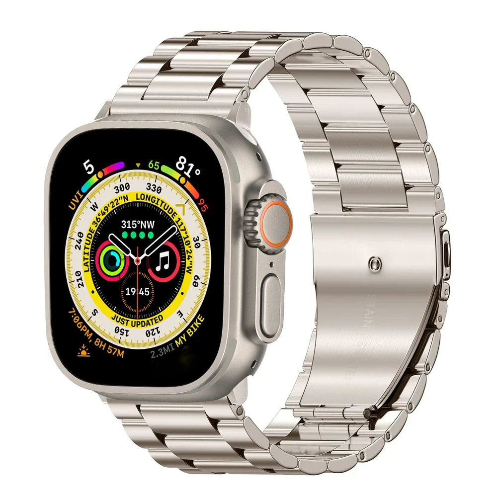 Apple Watch Three-Link Stainless Steel Bracelet Band