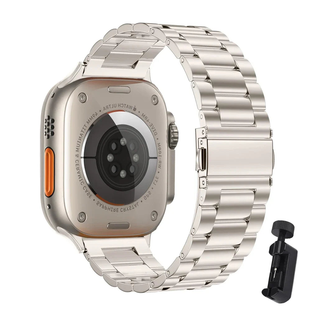 Apple Watch Three-Link Stainless Steel Bracelet Band