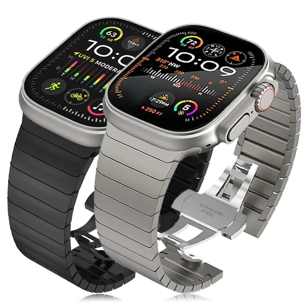 Apple Watch Flat-Link Stainless Steel Bracelet Band