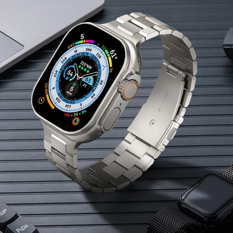 Apple Watch Three-Link Stainless Steel Bracelet Band