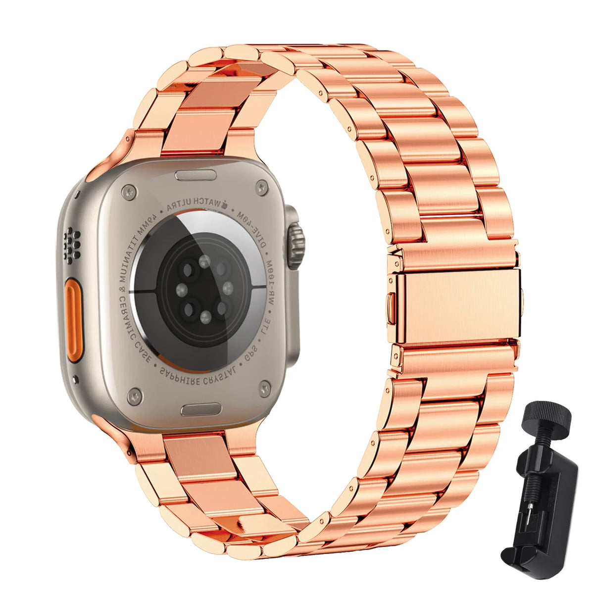Apple Watch Three-Link Stainless Steel Bracelet Band