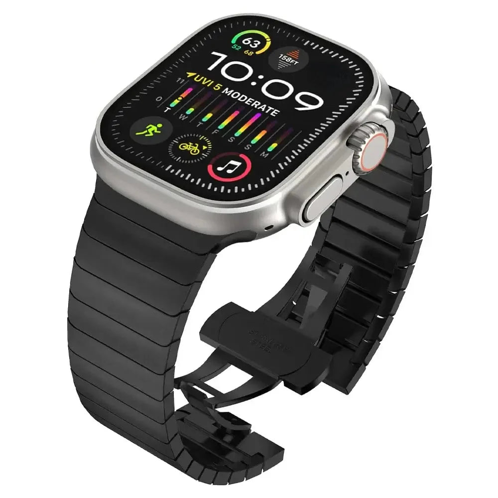 Apple Watch Flat-Link Stainless Steel Bracelet Band