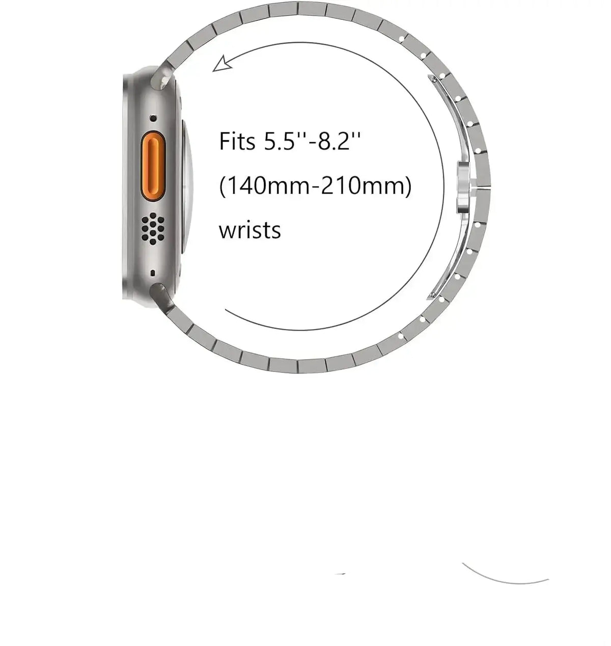 Apple Watch Flat-Link Stainless Steel Bracelet Band